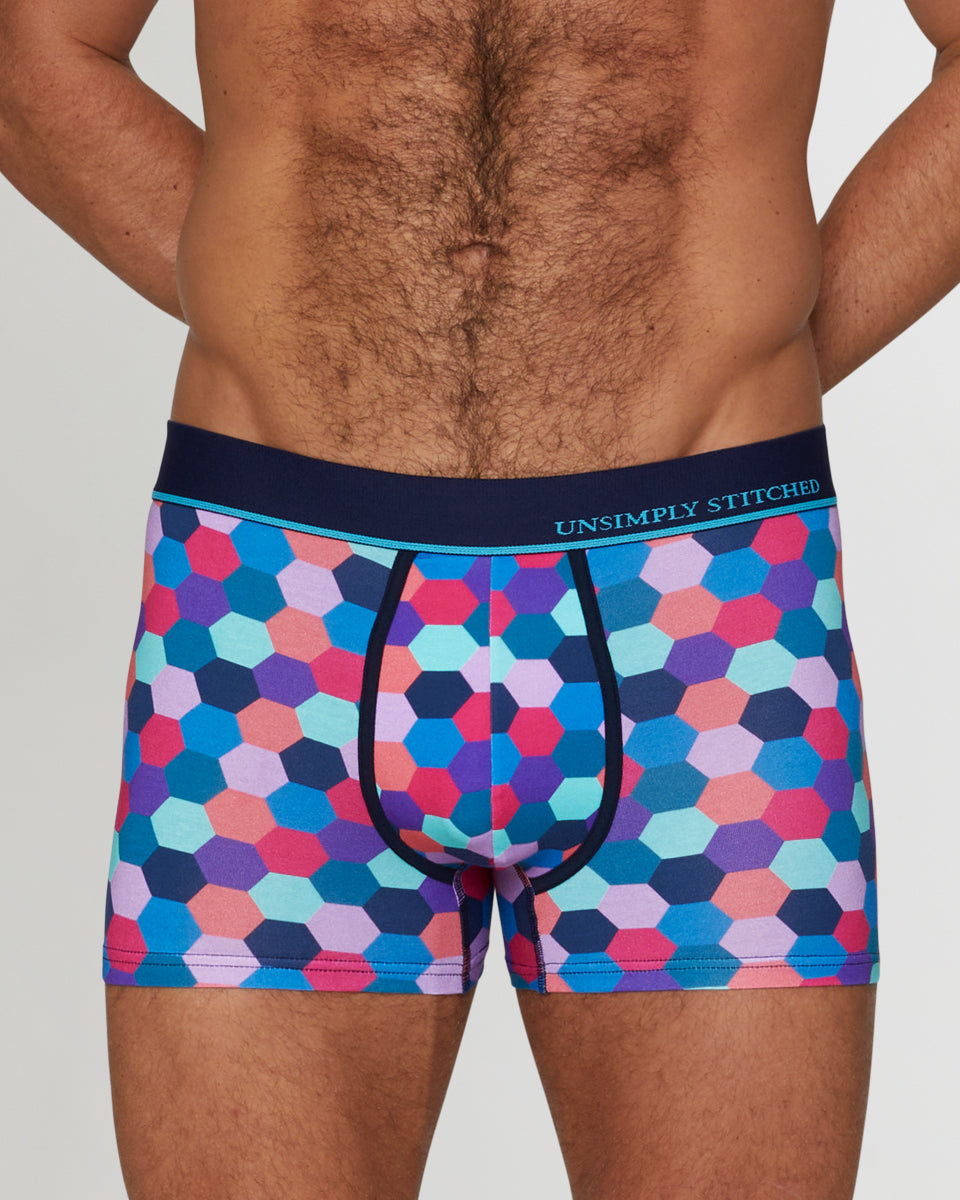 Unsimply Stitched Honeycomb Trunk Unsimply Stitched Honeycomb Trunk Blue-pink-multi