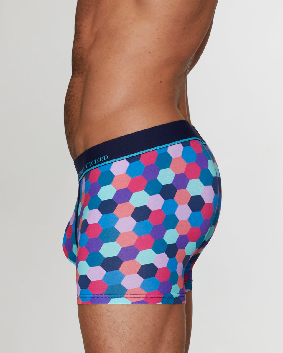 Unsimply Stitched Honeycomb Trunk Unsimply Stitched Honeycomb Trunk Blue-pink-multi