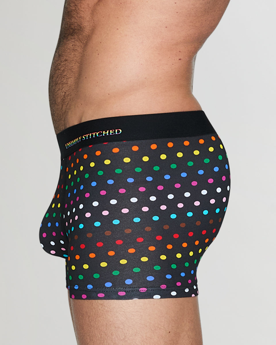 Unsimply Stitched Pride Polka Dot Trunk Black