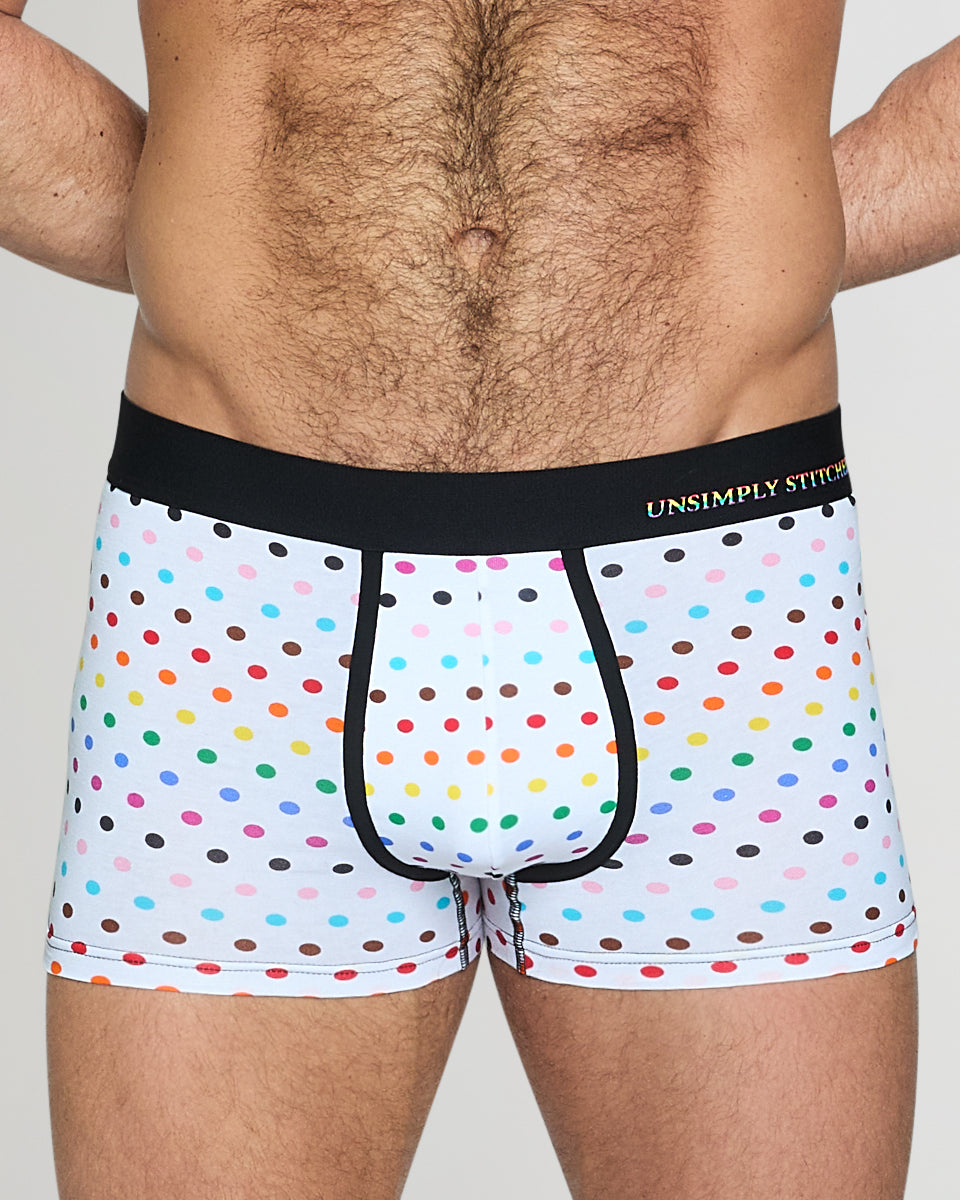 Unsimply Stitched Pride Polka Dot Trunk White