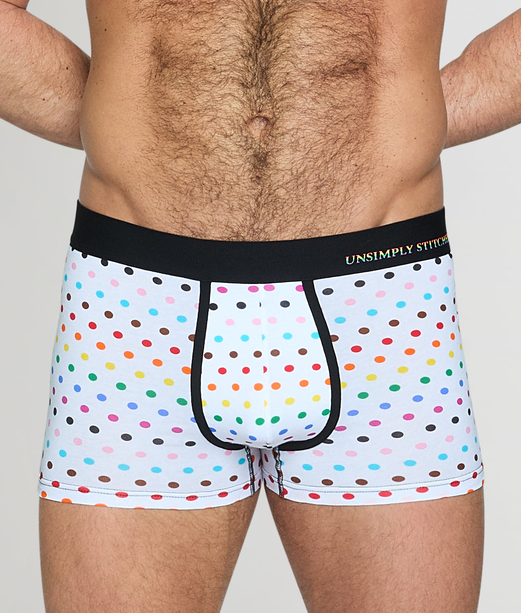 Unsimply Stitched Pride Polka Dot Trunk White