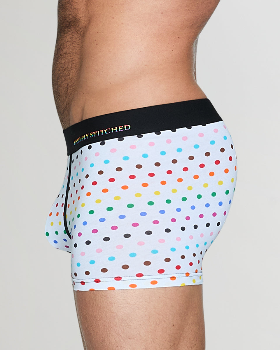 Unsimply Stitched Pride Polka Dot Trunk White