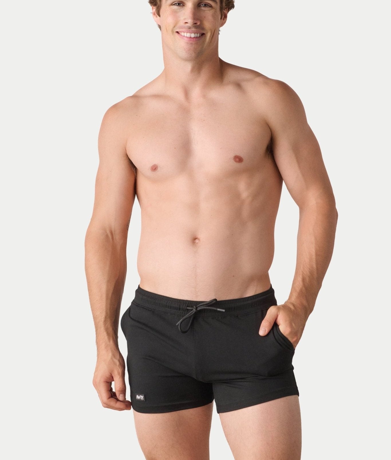 Awry Vers Short V2.1 Black — rear view highlighting flattering glute-enhancing cut and high inseam