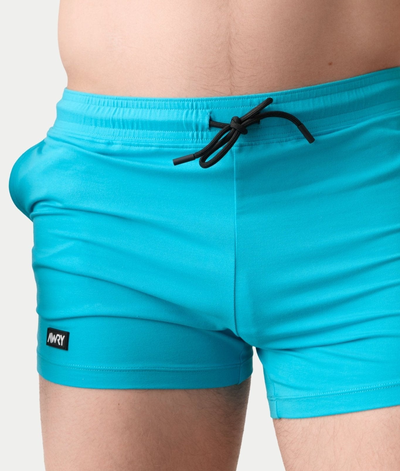Awry Vers Short V2.1 Sky Blue — rear view highlighting flattering glute-enhancing cut and high inseam