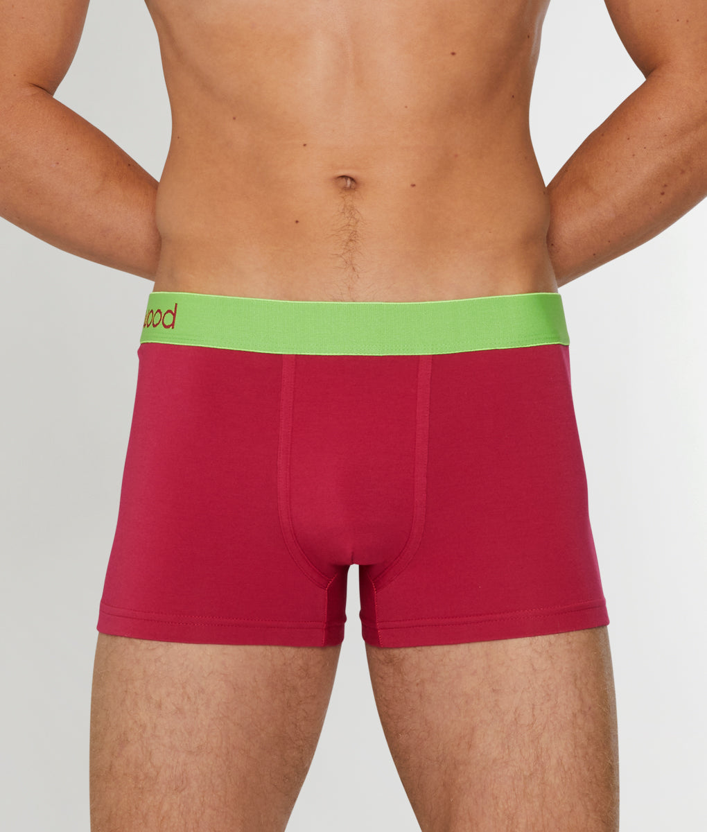 Wood Trunk Burgundy Red