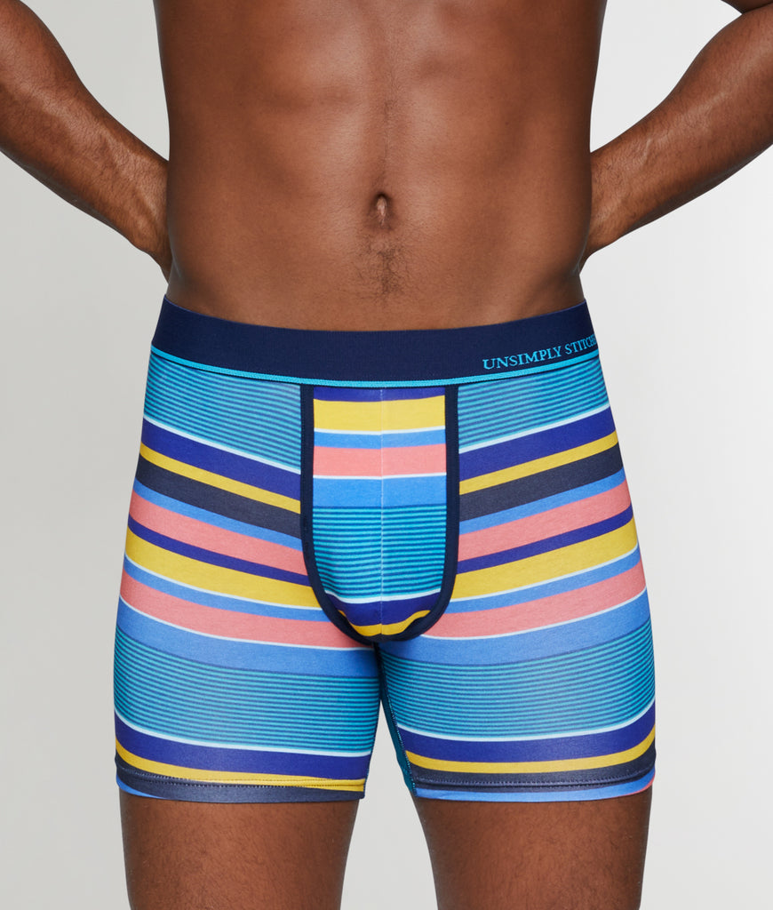 Unsimply Stitched Old School Stripe Boxer Brief Unsimply Stitched Old School Stripe Boxer Brief Blue-stripe