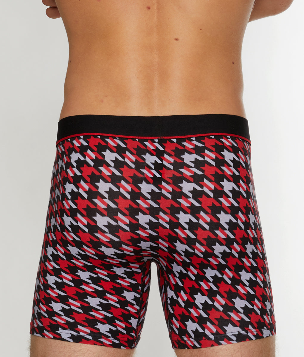 Unsimply Stitched Houndstooth Boxer Brief Unsimply Stitched Houndstooth Boxer Brief Red-grey