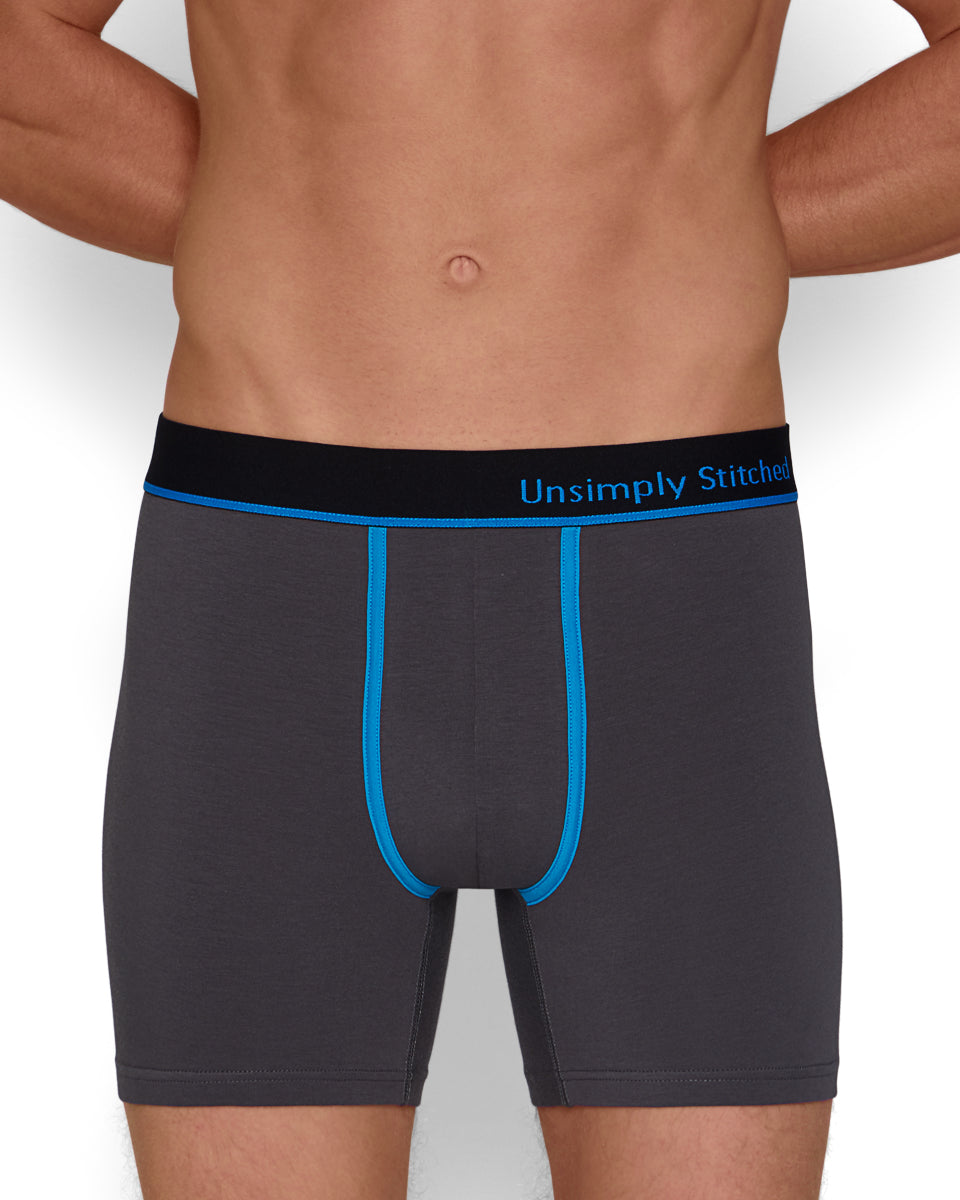 Unsimply Stitched Solid Boxer Brief Unsimply Stitched Solid Boxer Brief Grey