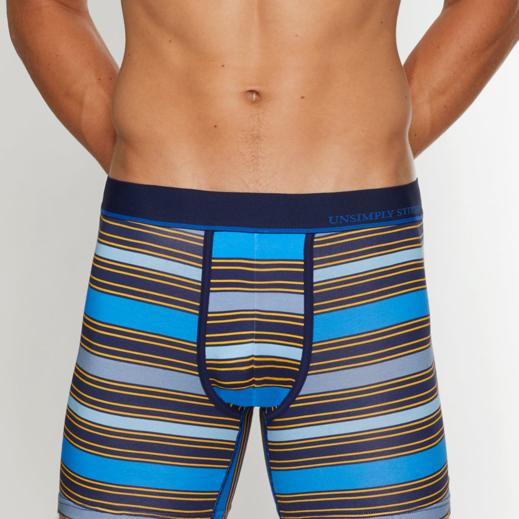 Unsimply Stitched Century Stripe Boxer Brief Unsimply Stitched Century Stripe Boxer Brief Blue-multi