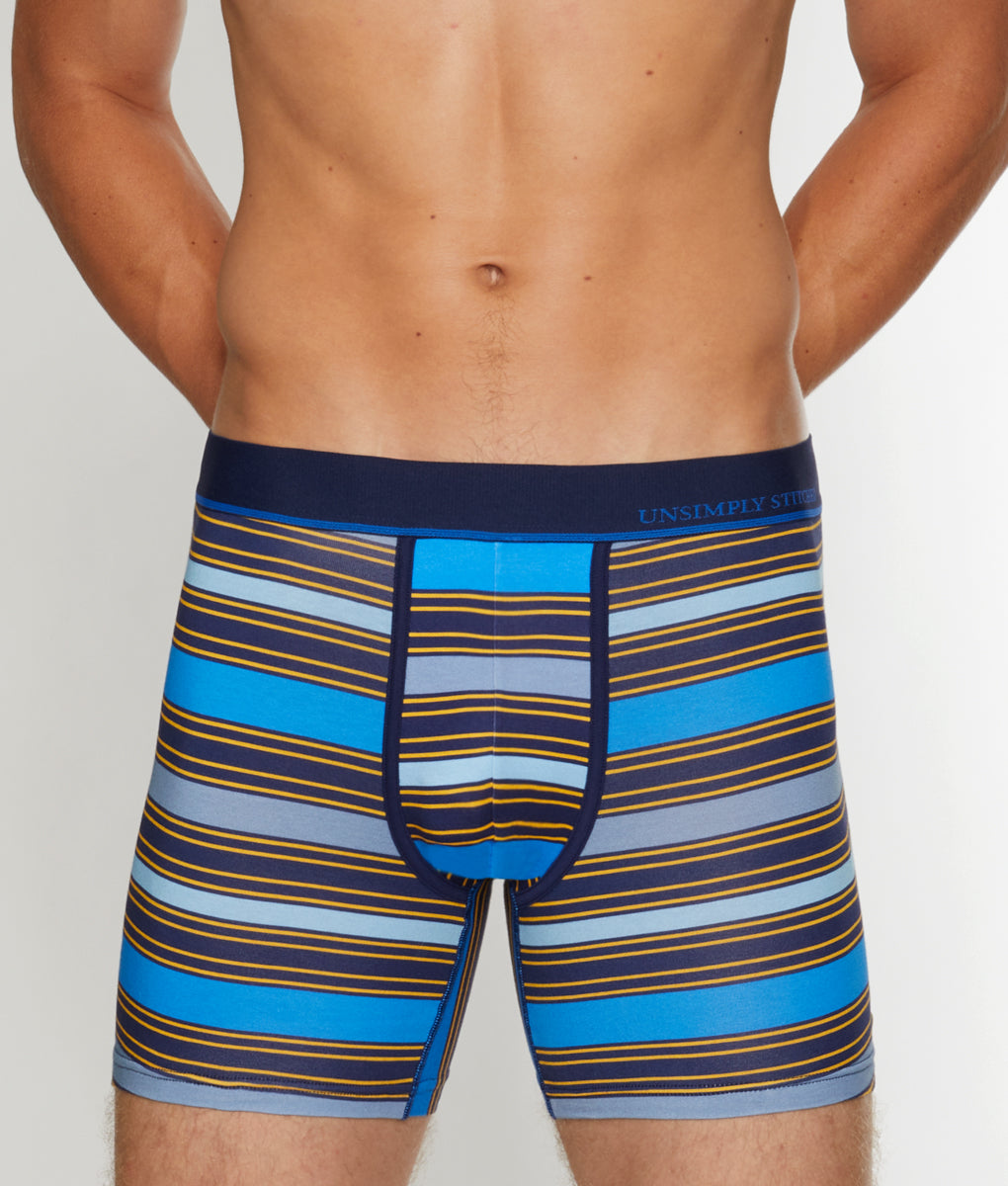 Unsimply Stitched Century Stripe Boxer Brief Unsimply Stitched Century Stripe Boxer Brief Blue-multi