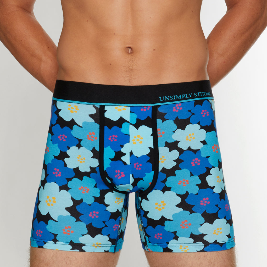 Unsimply Stitched Floral Futures Boxer Brief Unsimply Stitched Floral Futures Boxer Brief Blue-black
