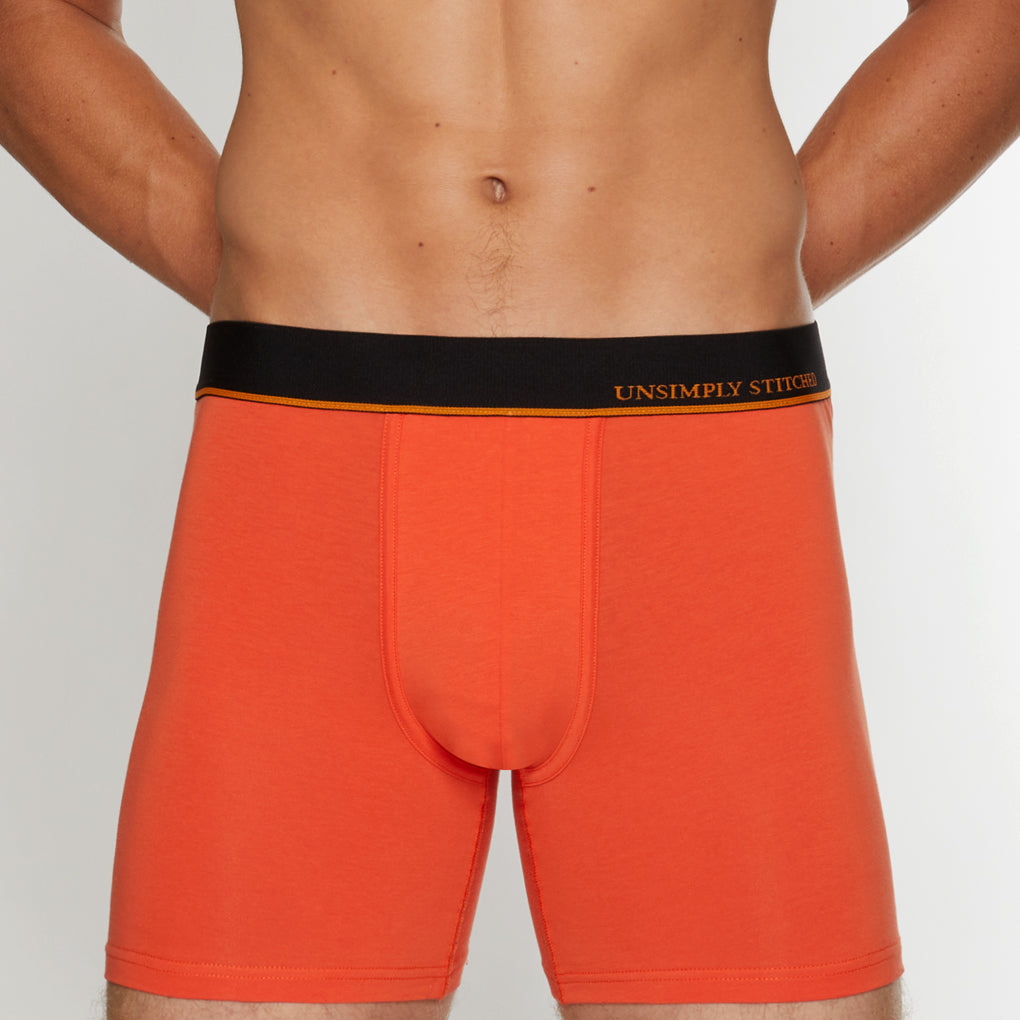 Unsimply Stitched Solid Boxer Brief Unsimply Stitched Solid Boxer Brief Orange
