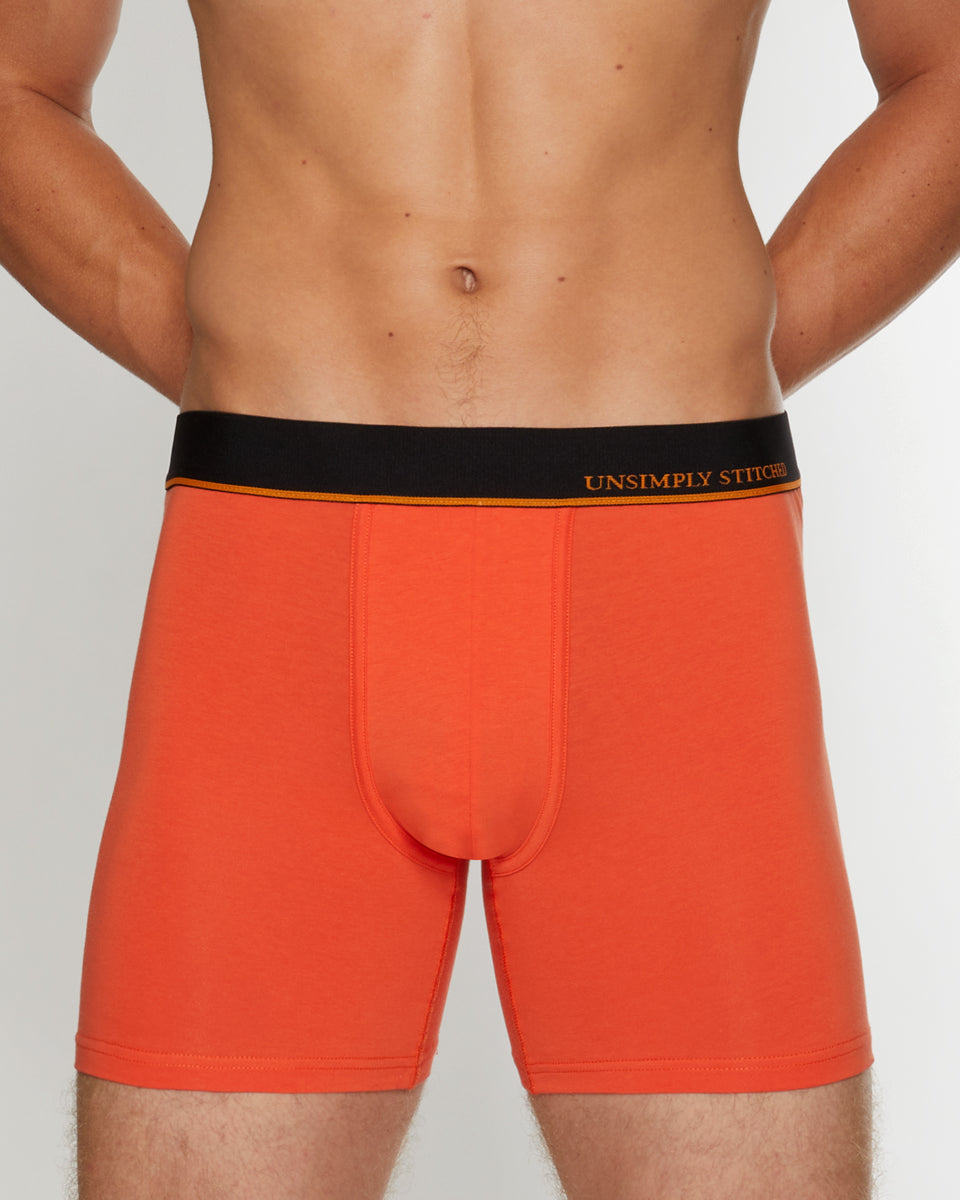Unsimply Stitched Solid Boxer Brief Unsimply Stitched Solid Boxer Brief Orange