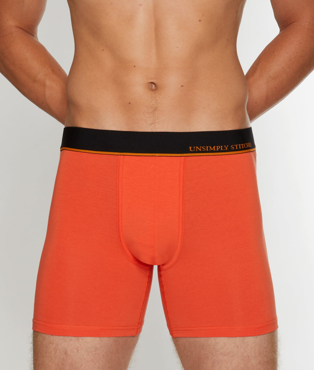 Unsimply Stitched Solid Boxer Brief Unsimply Stitched Solid Boxer Brief Orange