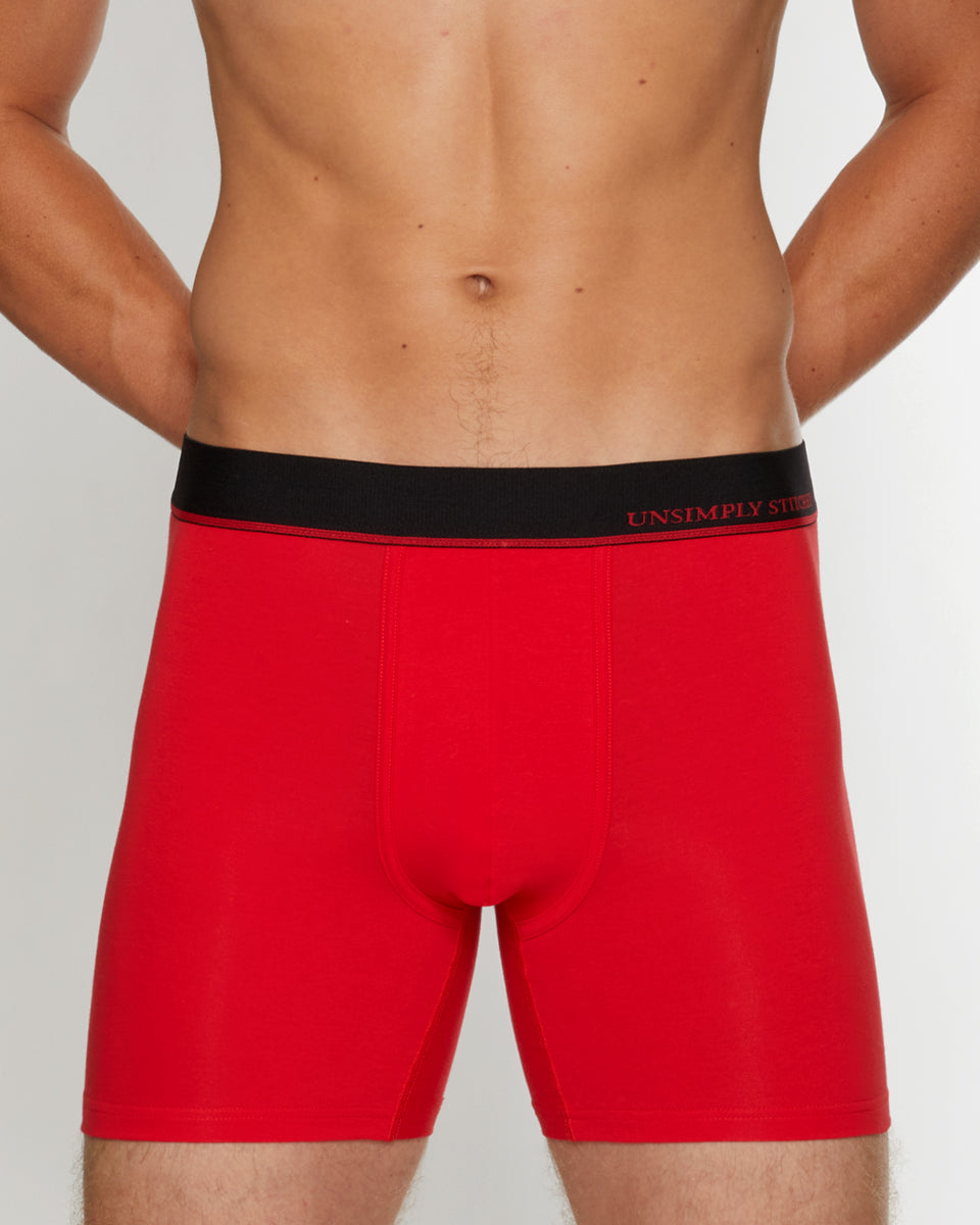 Unsimply Stitched Solid Boxer Brief Unsimply Stitched Solid Boxer Brief Red
