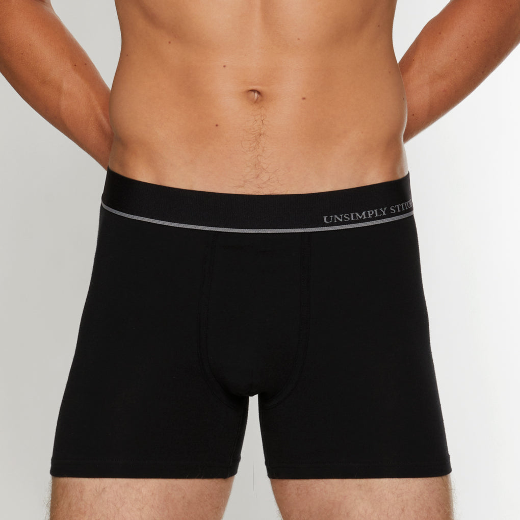 Unsimply Stitched Solid Trunk Unsimply Stitched Solid Trunk Black-grey-stripe
