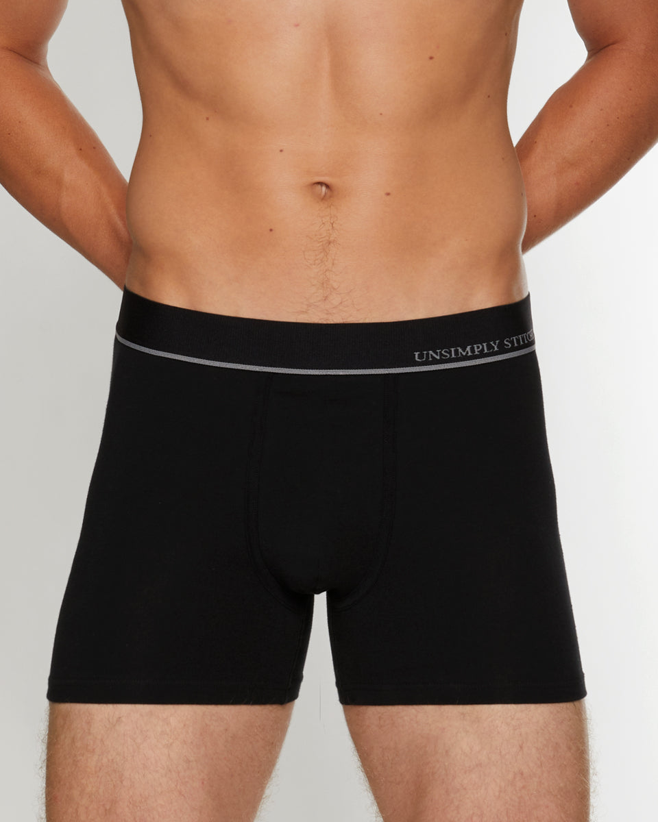 Unsimply Stitched Solid Trunk Unsimply Stitched Solid Trunk Black-grey-stripe