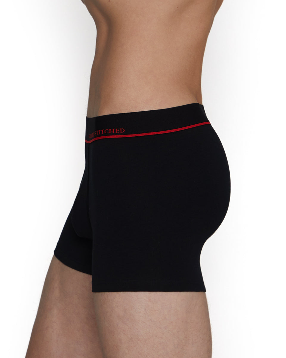 Unsimply Stitched Solid Trunk Unsimply Stitched Solid Trunk Black-red-stripe
