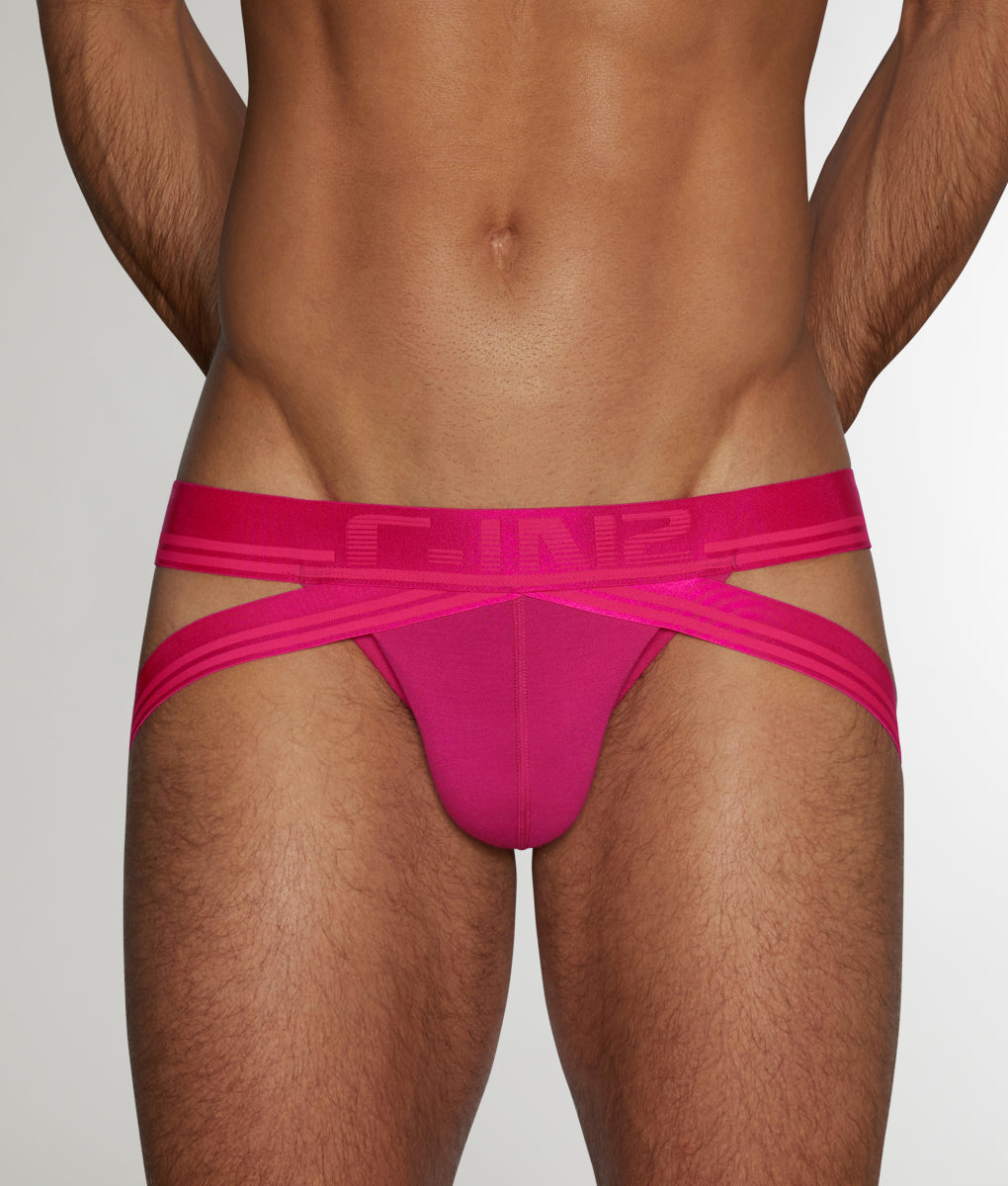 C-IN2 Super Bright Jockstrap Pat-pink