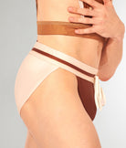 Wayne Chocolate Dip Speedo Cocoa Brown - men's low-rise square-cut swim brief, side view