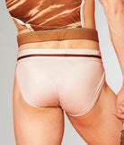 Wayne Chocolate Dip Speedo Cocoa Brown - men's low-rise square-cut swim brief, back view
