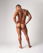 Teamm8 Icon Jockstrap Cocoa - men's sculpted jockstrap lifestyle shot