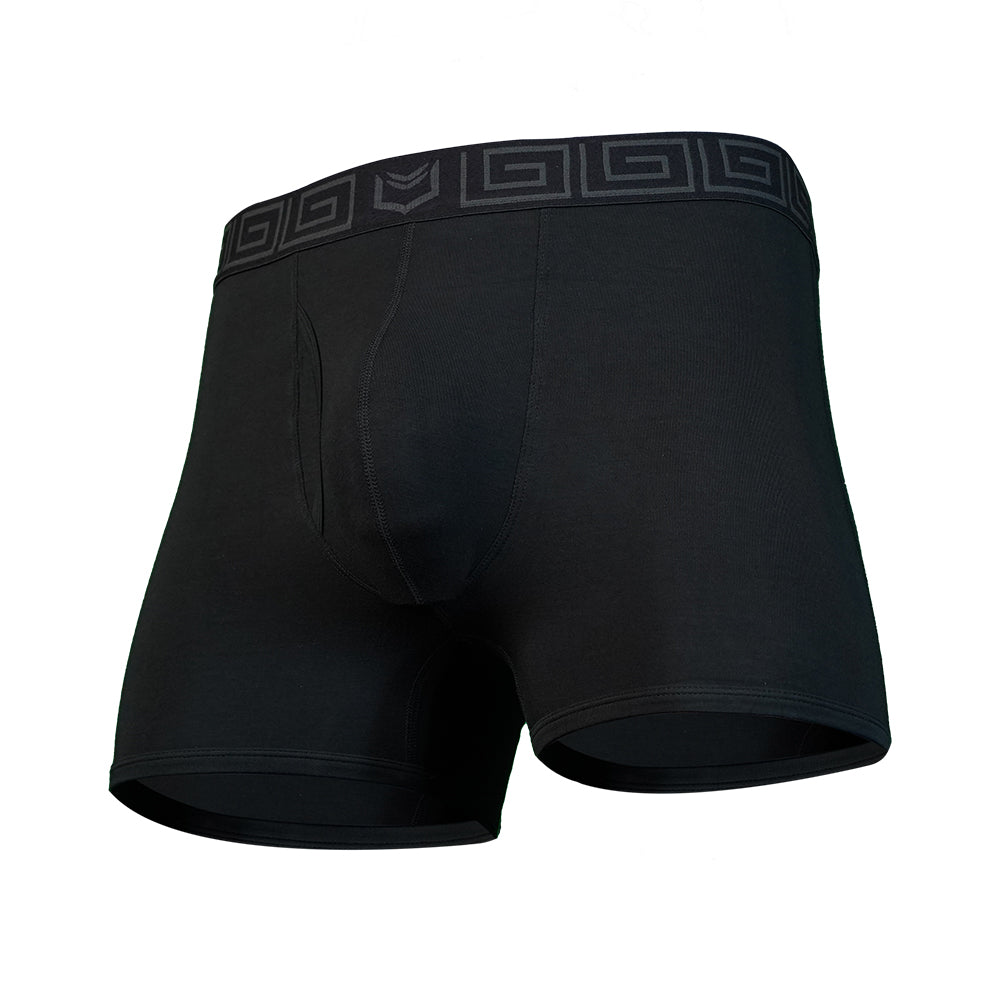 Underwear Expert - Looking like the sexiest lump of coal in these sleek,  black boxer briefs from #UnderwearExpert