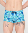 HOM Tartane Swim Short Blue Print