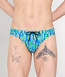 HOM Marbella Swim Mini Brief Blue Print