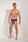 HOM Hampton Mini Brief HO1 Navy Print