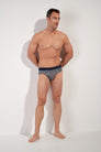 HOM Vineyard Mini Brief Navy Print