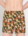 HOM Etna Beach Boxer Navy Print - men's board shorts front view