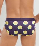 2(X)IST SLIQ Low Rise Brief Lemons-purple-plumeria