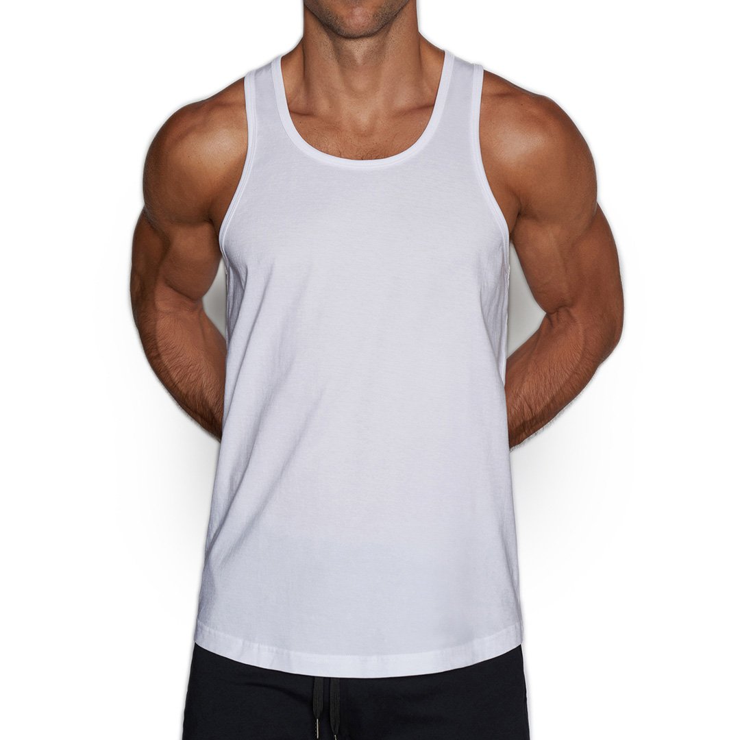 C-IN2 Perfect Pima Relaxed Tank White - Underwear Expert