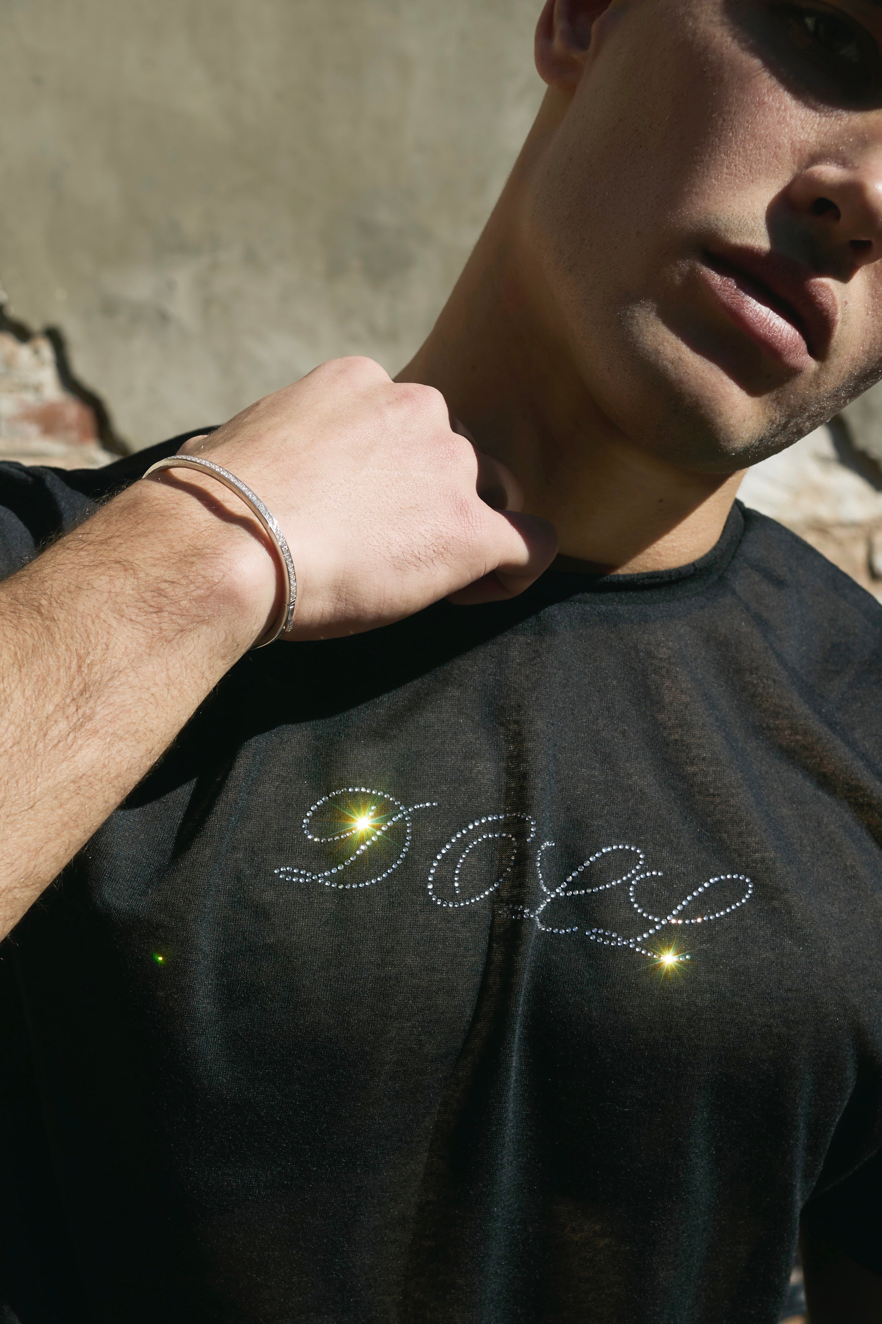Etalon The Doll Tee - close-up of crystal detailing