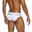 Parke & Ronen Luminous White Meridian Bikini - mens swim briefs back view