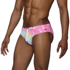 Parke & Ronen Candy Praia Meridian Bikini - mens swim briefs side view