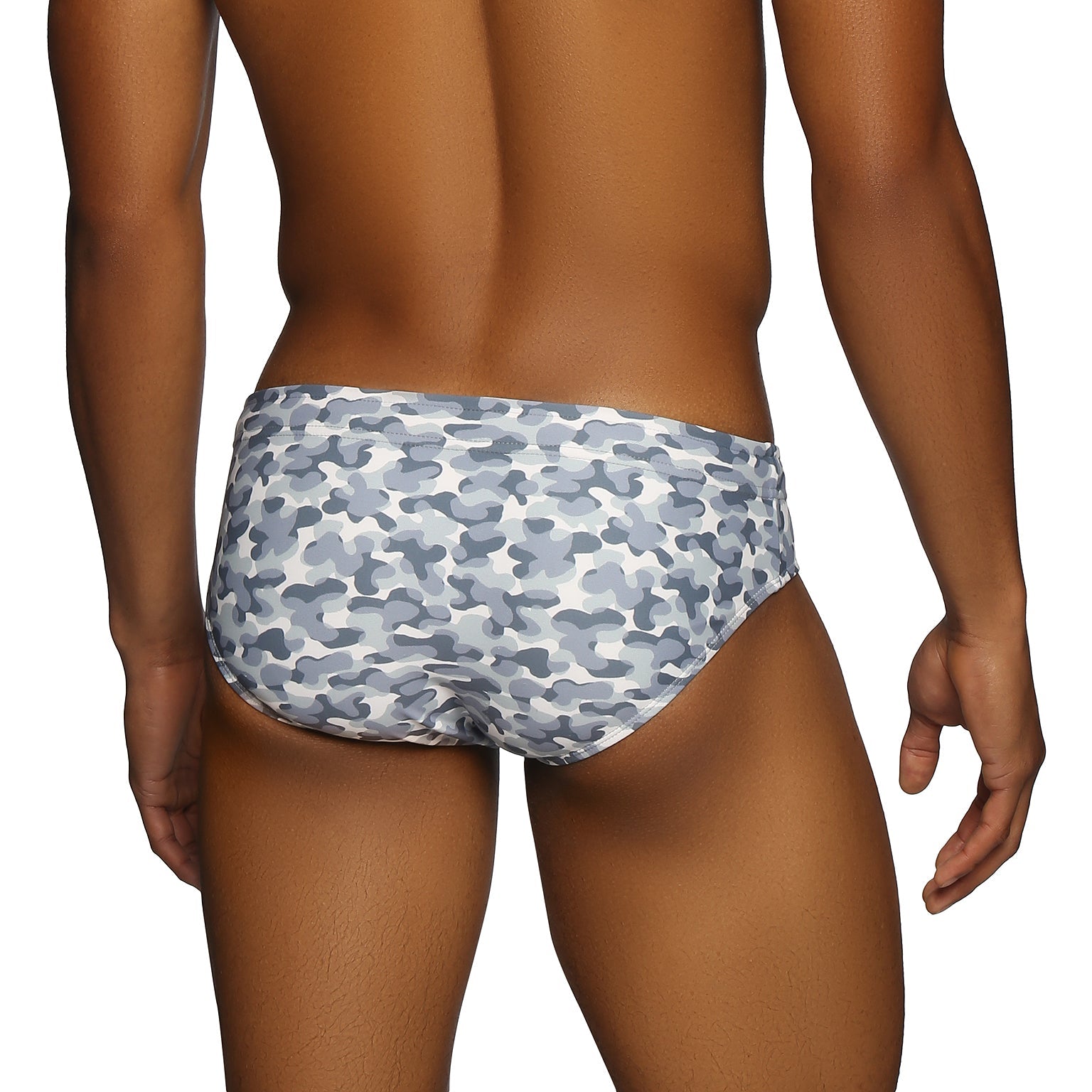 Parke & Ronen Cloud Leopard Grey Meridian Bikini - mens swim briefs back view