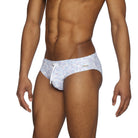 Parke & Ronen Lilac Havana Leaf Meridian Bikini - mens swim briefs side view