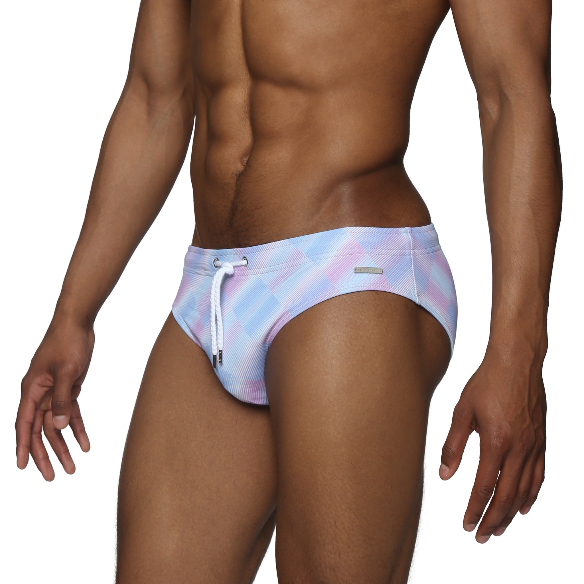 Parke & Ronen Lavender Twilo Meridian Bikini - mens swim briefs back view