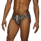 Parke & Ronen Jaguar Gold Meridian Bikini - mens swim briefs side view