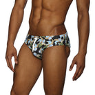 Parke & Ronen Tiger Lily Black Meridian Bikini - mens swim briefs side view