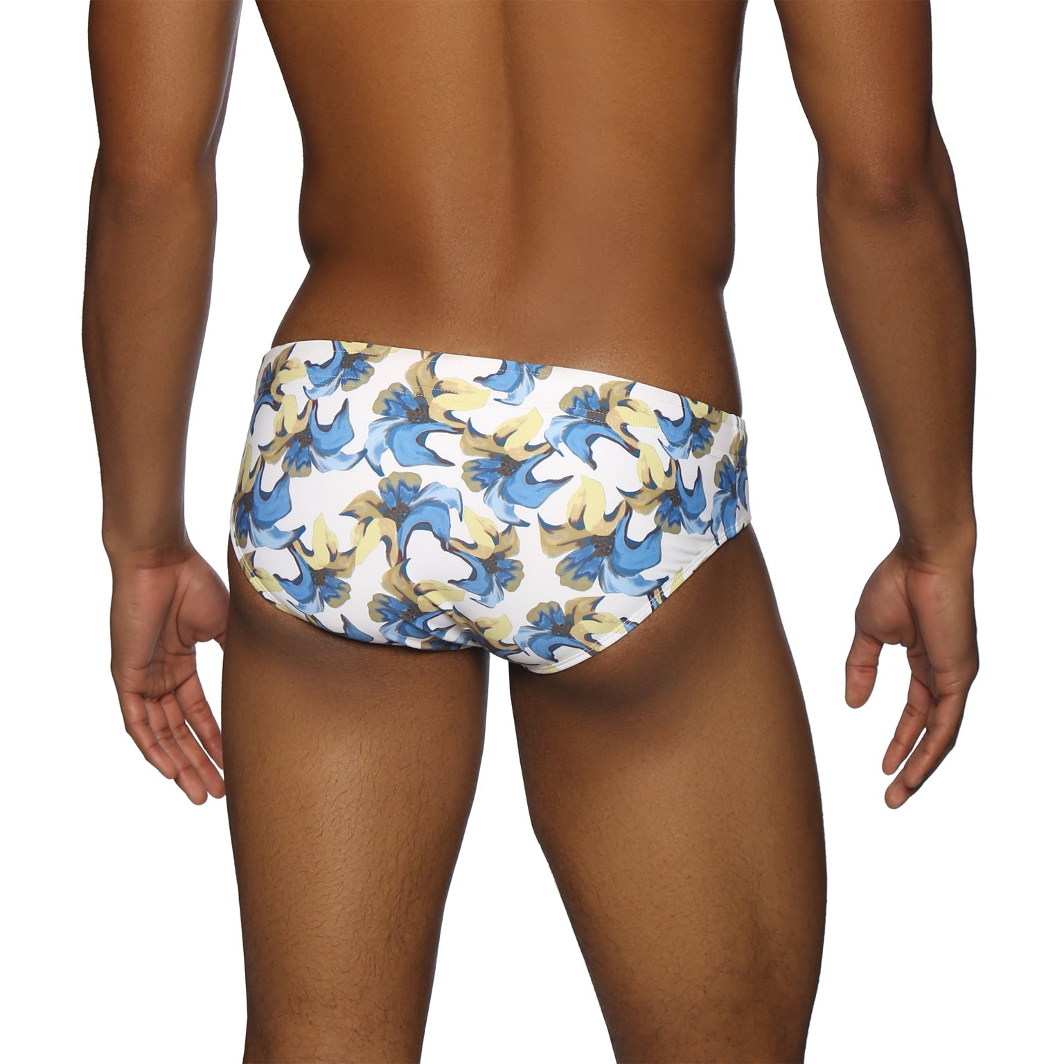 Parke & Ronen Tiger Lily Ivory Meridian Bikini - mens swim briefs back view