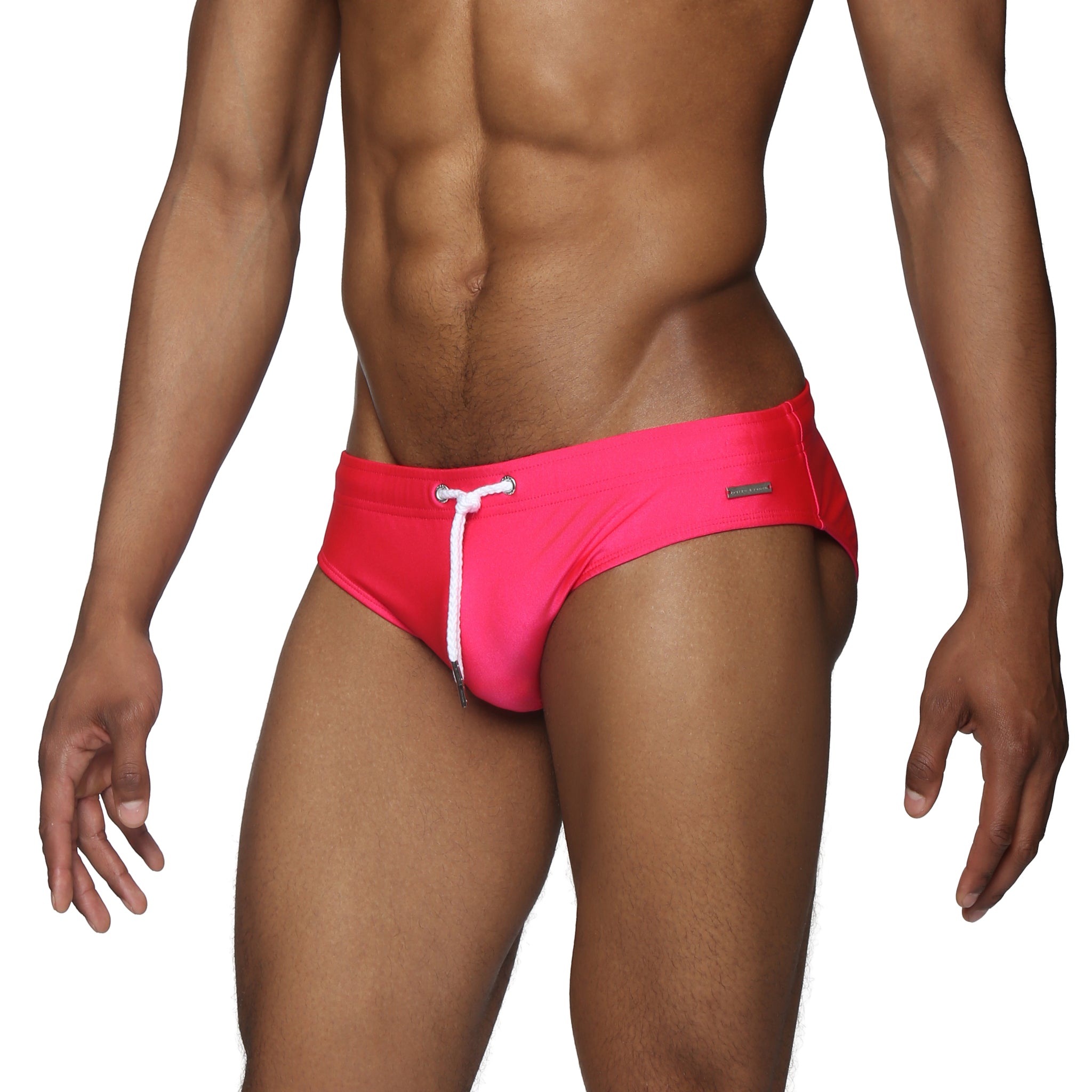 Parke & Ronen Electric Fuchsia Meridian Bikini - mens swim briefs side view