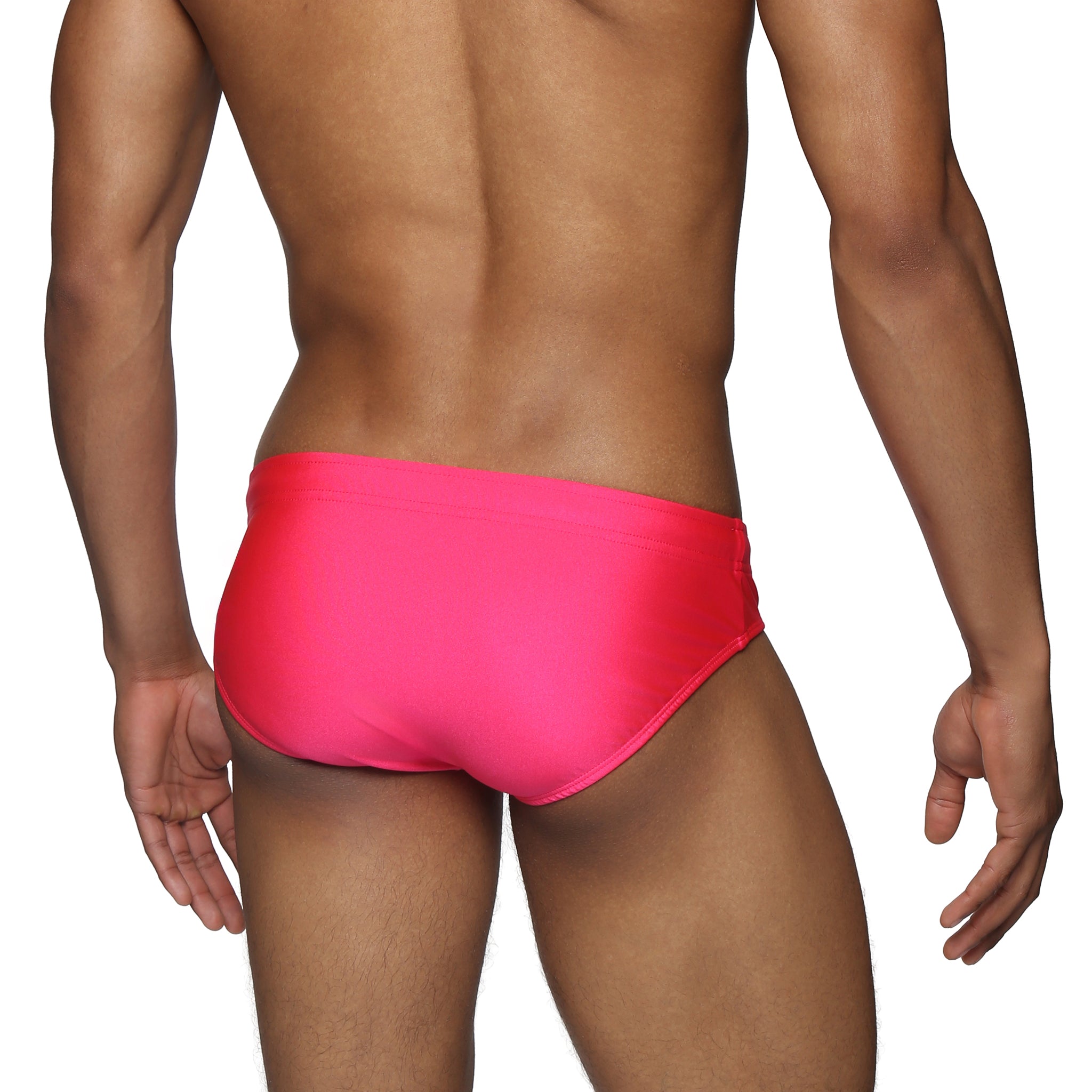 Parke & Ronen Electric Fuchsia Meridian Bikini - mens swim briefs back view