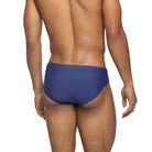 Parke & Ronen Navy Meridian Swim Brief - men's low-rise swim brief in navy, back view