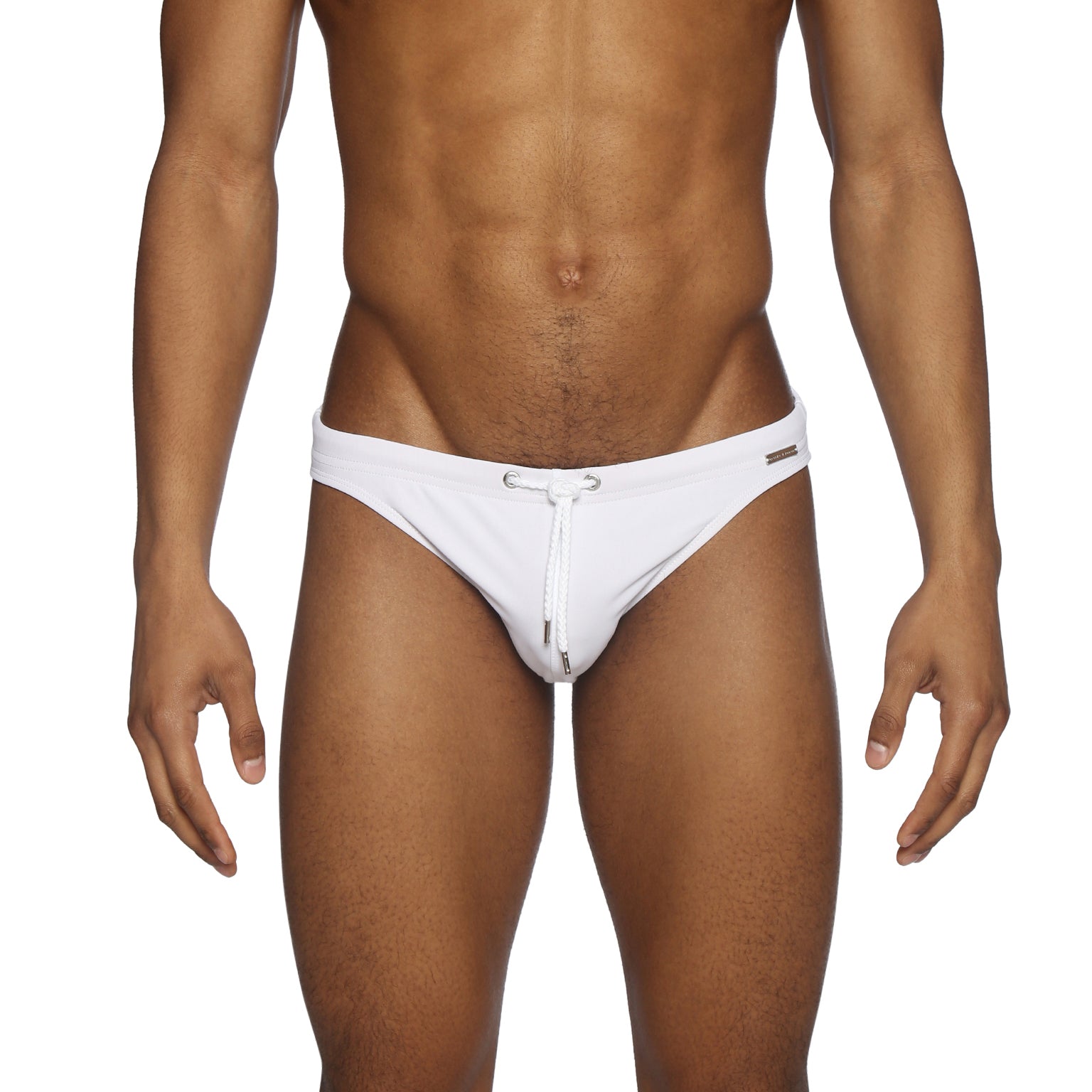 Parke & Ronen White Blade Bikini - mens swim briefs front view