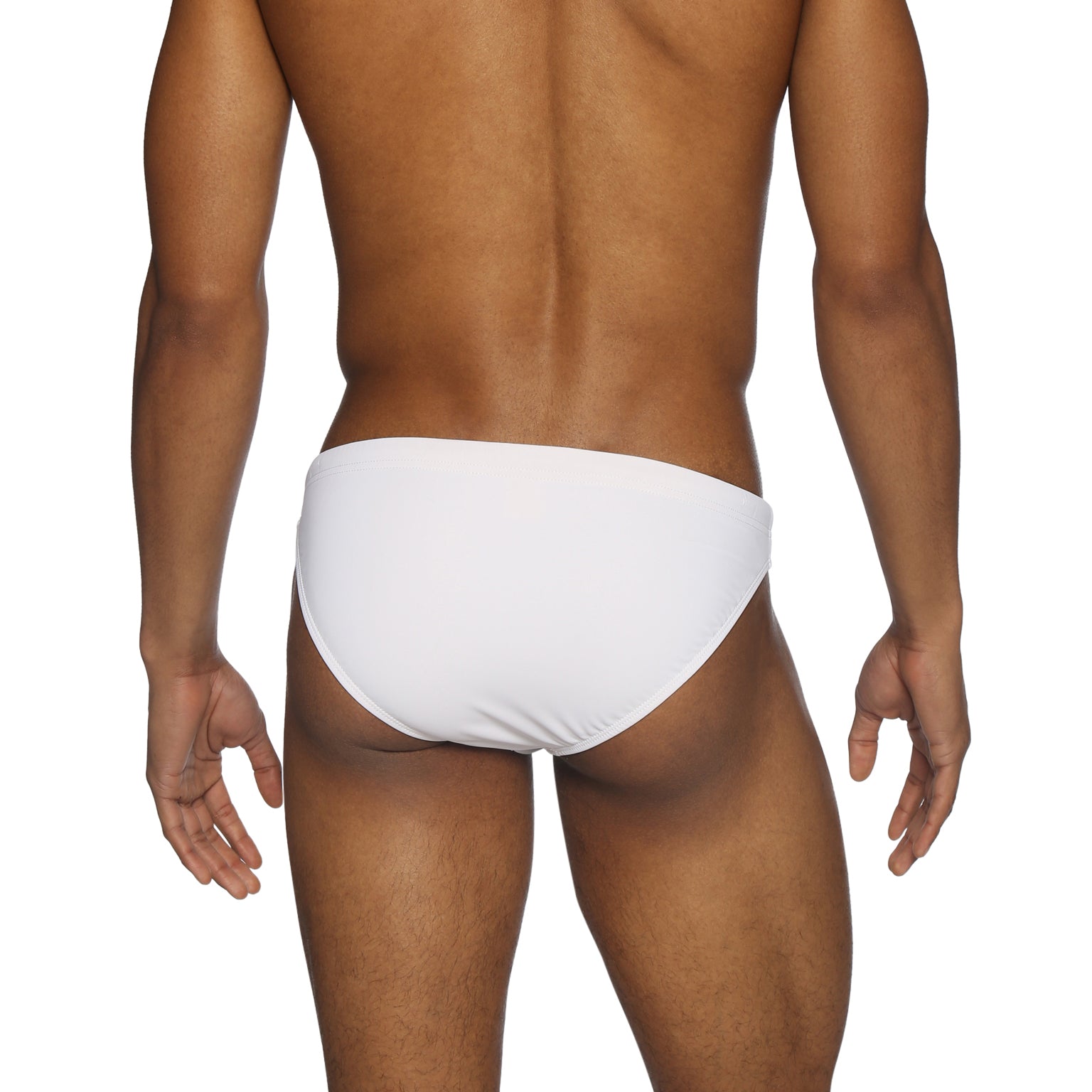 Parke & Ronen White Blade Bikini - mens swim briefs back view