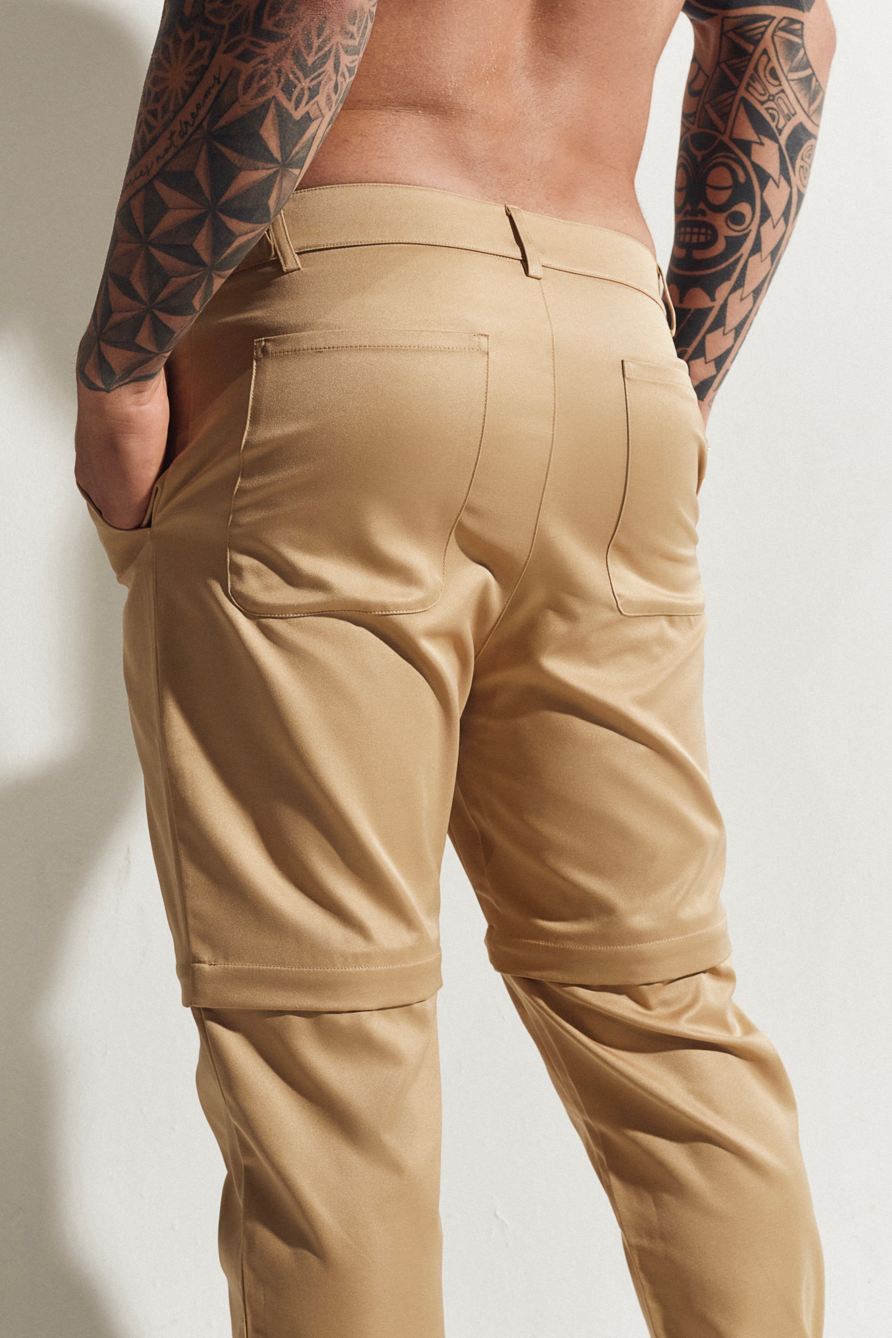 Etalon Convertible Trouser/Short - men's trouser zipped into shorts, detail view