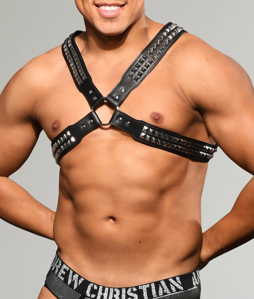Andrew Christian Stud Harness Andrew Christian Stud Harness Black-silver